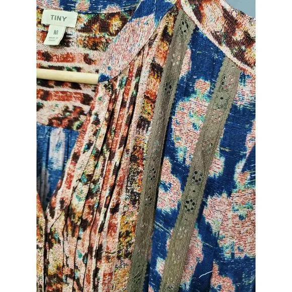 Anthropologie Women's Tiny Paquerette Boho Shirt Dress Size Medium - Picture 5 of 10